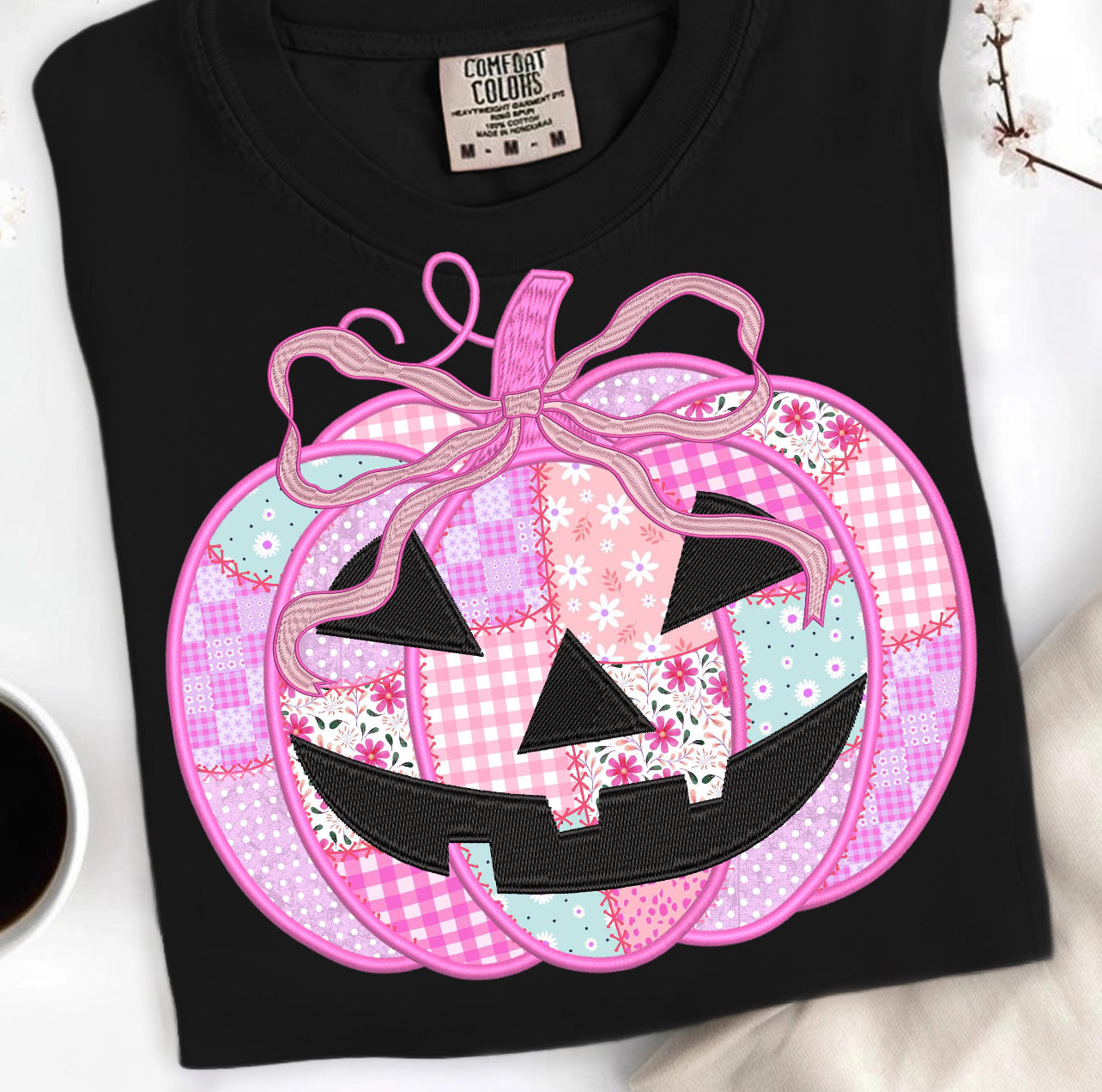 Pink Patchwork Pumpkin