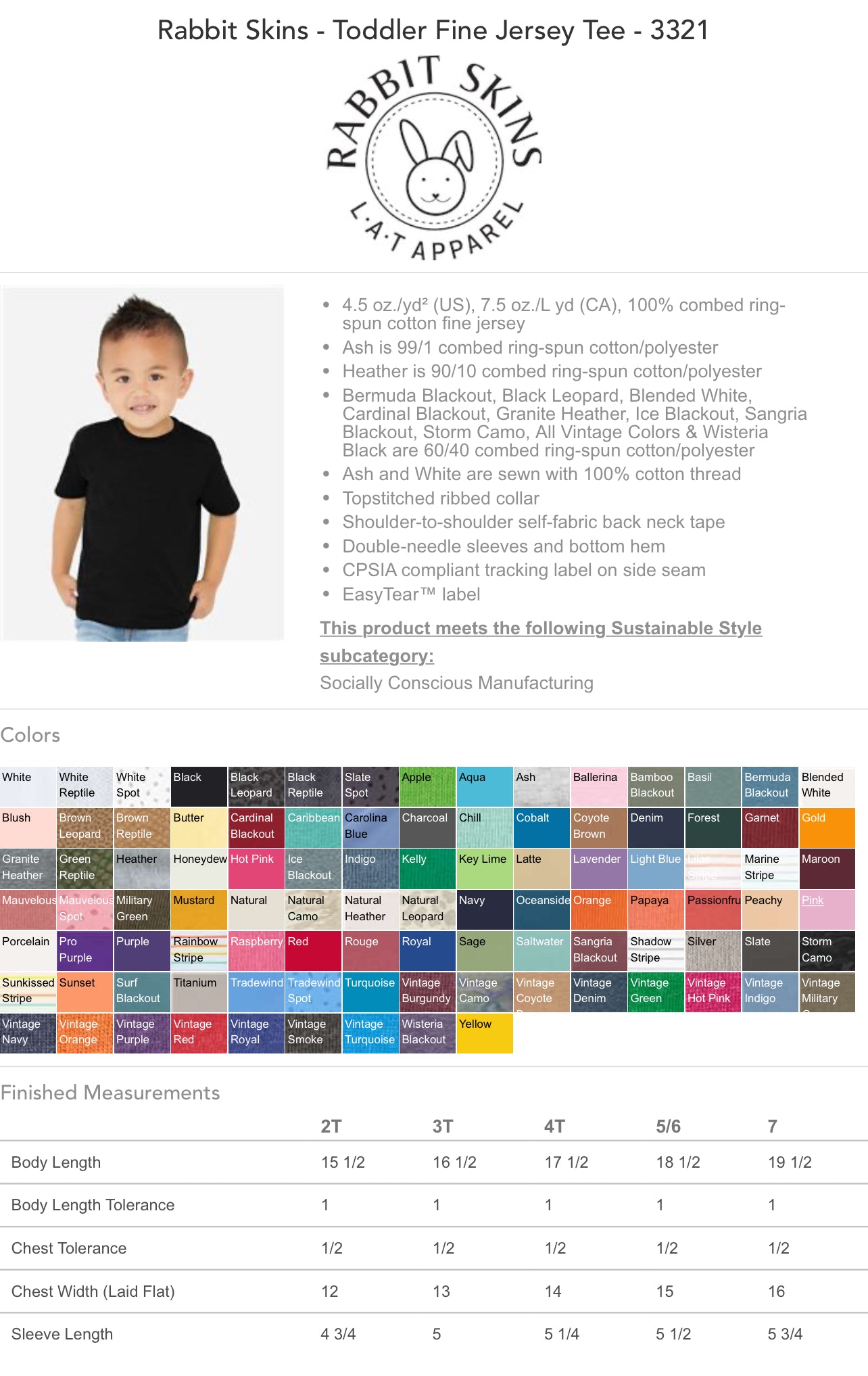 Kids/Youth sizing charts