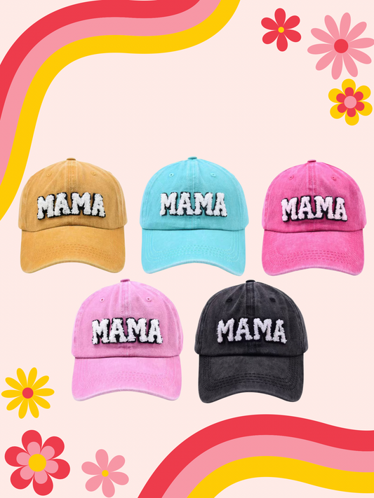 Mama Chenille Patch Hats
