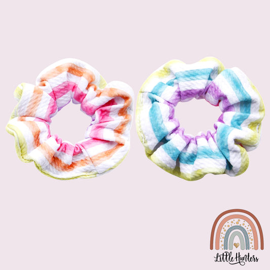 Pastel Stripes Scrunchies
